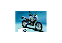 BMW HP2 Enduro - Maintenance instructions EN 2005